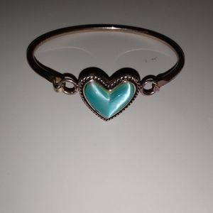 Blue heart braclet